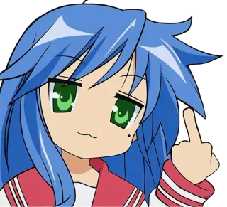 🖕 5773f3df anime, middle finger, rude, girl, cute whatsapp sticker