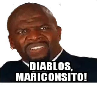 😱 9380475b Terry Crews DIABLOS, MARICONSITO! terry crews, angry, diablos, mariconsito, cussing whatsapp sticker