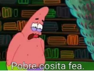 😔 9635a5f3 Patrick Star SpongeBob SquarePants Pobre cosita fea. patrick, spongebob, cartoon, sad, poor whatsapp sticker