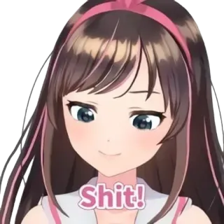 😒 e76062f9 Shit! anime, girl, swear, cute whatsapp sticker