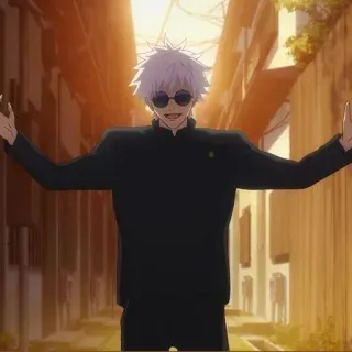 🌟 131b7132 Satoru Gojo Jujutsu Kaisen Anime, Gojo, Satoru, Jujutsu Kaisen, Óculos de sol whatsapp sticker