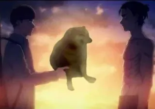 🐕 21fb9413 Attack on Titan Anime, Cheems, Doge, Pôr do sol whatsapp sticker