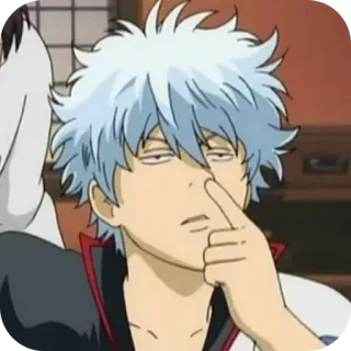 😎 3584ded2 Sakata Gintoki Gintama Anime, Sakata, Gintoki, Engraçado, Catar o nariz whatsapp sticker