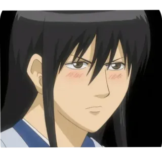 💇 5462b082 Kotaro Katsura Gintama anime, mangá, samurai, cabelo longo, sério whatsapp sticker