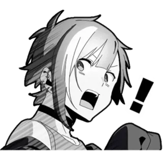 ❕ 6d85393e Anime, Mangá, Chocado, Expressão, Exclamação whatsapp sticker