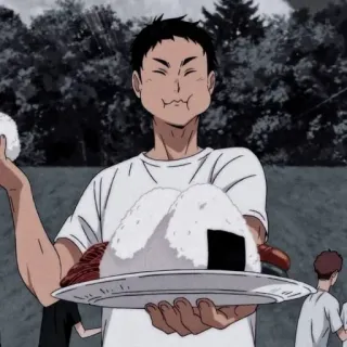 🎭 7f8c76fc Anime, Comida, Bolinho de arroz, Onigiri, Pessoa, Sorrindo whatsapp sticker