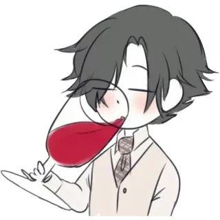 🍷 c21cd674 bebendo, vinho, relaxar, copo whatsapp sticker