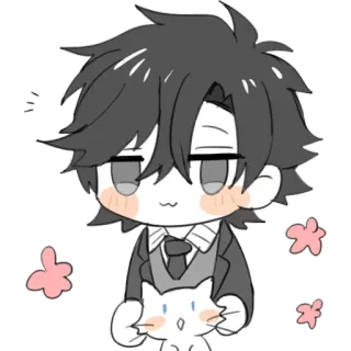 ☺️ d536d667 Anime, Mangá, Fofo, Chibi, Gato whatsapp sticker