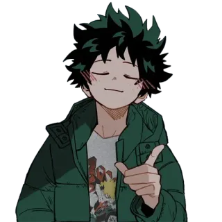 👌 ef1524cf Izuku Midoriya My Hero Academia Anime, Mangá, Fofo, Deku, My Hero Academia whatsapp sticker