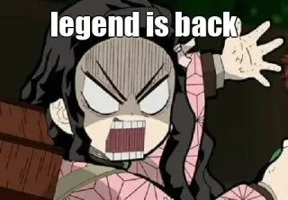 🤔 25ac0848 Nezuko Kamado Demon Slayer legend is back nezuko, anime, demon slayer, legend, manga whatsapp sticker