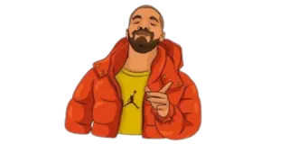 🩸 e4a54886 Drake drake, rapper, selebriti, musik, menunjuk telegram sticker