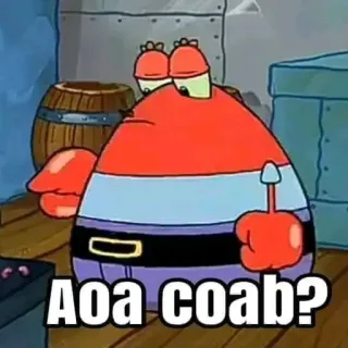 🤔 7bda3e13 Mr. Krabs Aoa coab? spongebob, middle finger, cartoon, angry, krabs telegram sticker