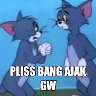 🏵 7f31a599 Tom Tom and Jerry PLISS BANG AJAK GW cat, cartoon, request telegram sticker