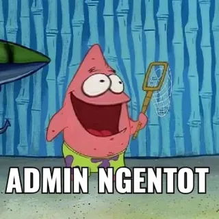 🌟 cbc9c2fc Patrick Star Spongebob Squarepants ADMIN NGENTOT cartoon, spongebob, patrick, offensive telegram sticker