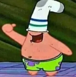 🤔 d499997a Patrick Star Spongebob Squarepants cartoon, patrick, spongebob, funny, sock, character telegram sticker