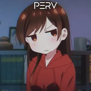 🤔 e26b1ae5 PERV anime, desenho animado, menina, pervertido whatsapp sticker