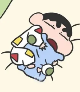 😴 4b55ca8f Shin-chan Nohara Crayon Shin-chan dormire, anime, cartoni animati, Shin-chan, carino telegram sticker