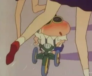 😳 cf229c9b Anime, Triciclo, Cartone animato, Bambino, Gambe telegram sticker