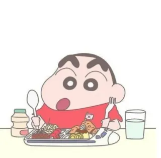 🍱 e9936e9b Shin-chan Nohara Crayon Shin-chan anime, bambino, mangiare, cartoni animati, cibo, Shinchan telegram sticker