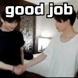 🙂 00184ed3 good job Handschlag, Vereinbarung, Erfolg, Teamwork, Lob telegram sticker