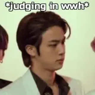 🙂 0049450d Jin judging in wwh kpop, bts, richter, wwh, ernst telegram sticker