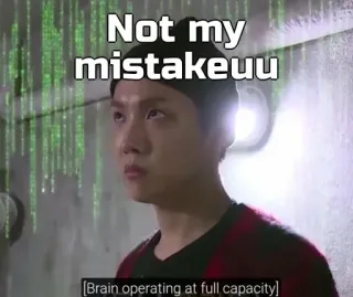 🙂 87b80078 Not my mistakeuu Meme, J-Hope, K-Pop, Idol, Fehler telegram sticker