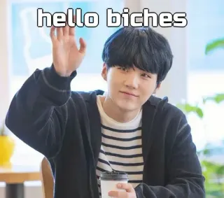 🙂 985018db hello biches hallo, gruß, winken, bitches, mann telegram sticker