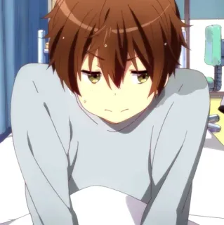 😣 09f3aaf2 anime, chłopak, śpiący, szpital telegram sticker