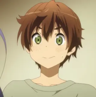 🤨 268468ed Anime, Chłopak, Słodki, Wyraz, Młodzieńczy telegram sticker