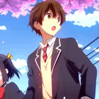 😮 385ab057 Anime, Szkoła, Mundur, Chłopak, Dziewczyna telegram sticker