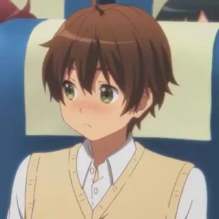 😳 8c8d749a Anime, Chłopak, Rumieniec, Słodki, Mundur telegram sticker