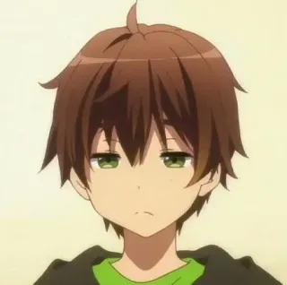 😒 8efd9e1b anime, chłopak, znudzony, młodzież telegram sticker