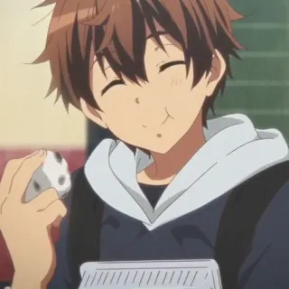 😋 9d4d0524 Anime, Chłopak, Jedzenie, Onigiri, Je telegram sticker