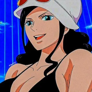 🌊 303f22fa Nico Robin One Piece Anime, One Piece, Nico Robin, Frau, Pirat telegram sticker