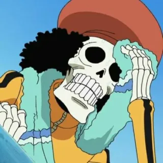 🌊 59a2ef8f Brook One Piece Anime, Skelett, Pirat, Strohhutpiraten, Yohoho telegram sticker