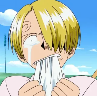 🌊 89d02666 Sanji One Piece Anime, Weinen, Sanji, One Piece, Manga telegram sticker