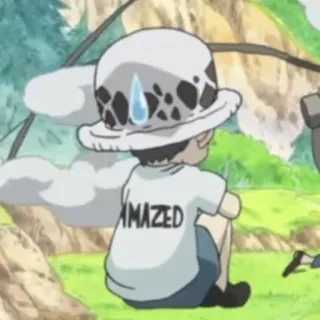 🌊 cd4c33d3 AMAZED Cartoon, Anime, Sitzend, Erstaunt, Schwitzend telegram sticker