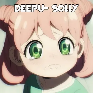 🤔 3f4aa486 Anya Forger Spy x Family DEEPU- SOLLY อนิเมะ, ร้องไห้, เศร้า, ผู้หญิง, Spy x Family telegram sticker