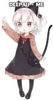 🤔 428e13f4 DEEPALI - ME อนิเมะ, สาวหูแมว, จิบิ, คาวาอิ telegram sticker