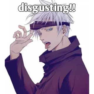 👀 6ec3f6b5 Satoru Gojo Jujutsu Kaisen disgusting!! Anime, Gojo, Ghê tởm, Satoru, Lưỡi telegram sticker