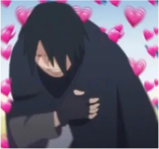 😳 5b55c0dd Sasuke Uchiha Naruto sasuke, anime, hati, ninja, uchiha telegram sticker