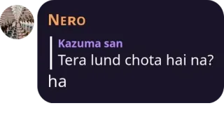 🧑‍🎤 eb700f8f Tera lund chota hai na?
ha telegram sticker