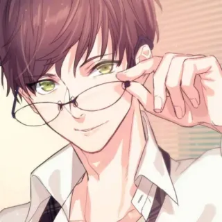 🤓 04386a90 アニメ, 男, 眼鏡, イケメン, アート telegram sticker