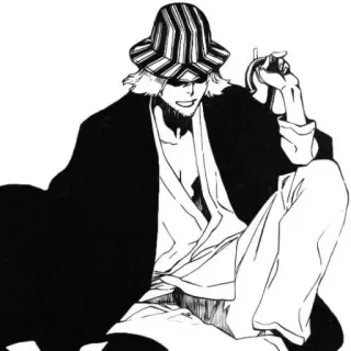 😏 31809136 Kisuke Urahara Bleach Anime, Manga, Topi, Penjual toko, Kacamata telegram sticker