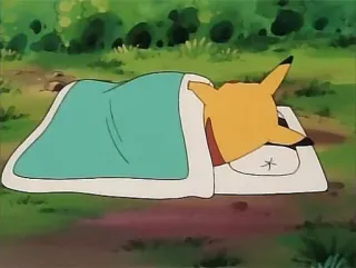 🥱 4e17c403 Pikachu Pokemon pikachu, tidur, pokemon, kartun telegram sticker