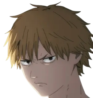 🤔 507f0e1b Denji Chainsaw Man Anime, Chainsaw, Pria, Marah, Serius telegram sticker