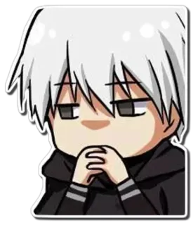🤔 f80fad3f Anime, Manga, Chibi, Kartun, Hitam putih telegram sticker