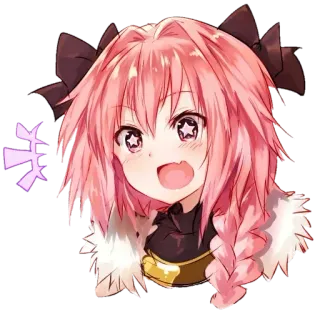 😍 86673907 Astolfo ネ Аниме, Манга, Милый, Каваий, Розовые волосы, Астольфо whatsapp sticker
