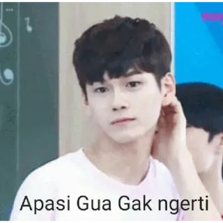 ✨ 99429f3a Apasi Gua Gak ngerti homem, coreano, confuso, expressão, pessoa whatsapp sticker