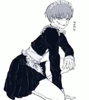 🥵 03b826e7 anime, maid, manga, dress, crossdressing whatsapp sticker